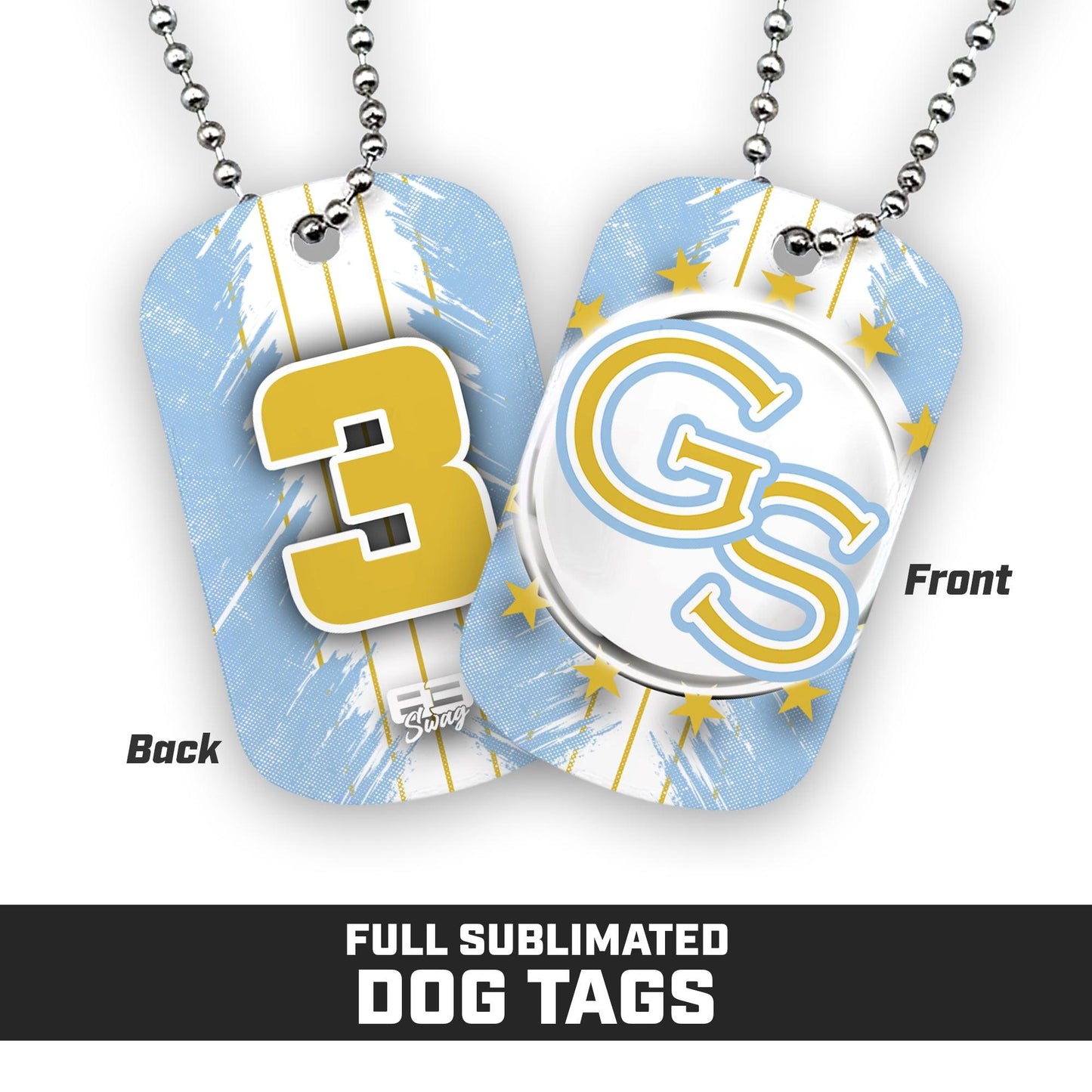 Golden Spikes Baseball 2024 Edition - Double Sided Dog Tags - Includes Chain - 83Swag