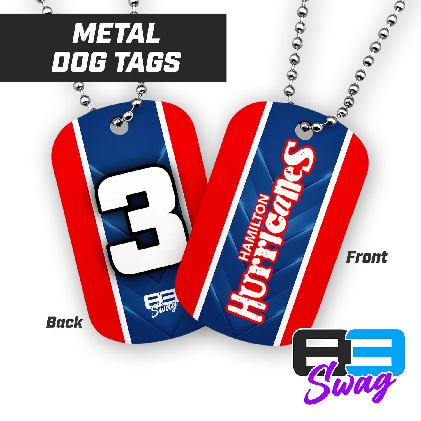 Hamilton Hurricanes 2024 Edition - Double Sided Dog Tags - Includes Chain - 83Swag