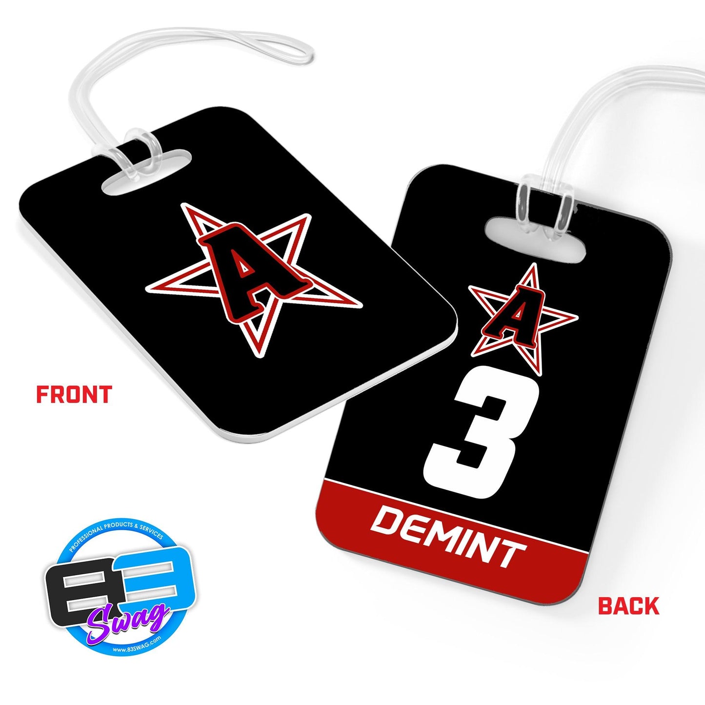 Hard Acrylic Bag Tag - Ashford 10u All-Stars - 83Swag