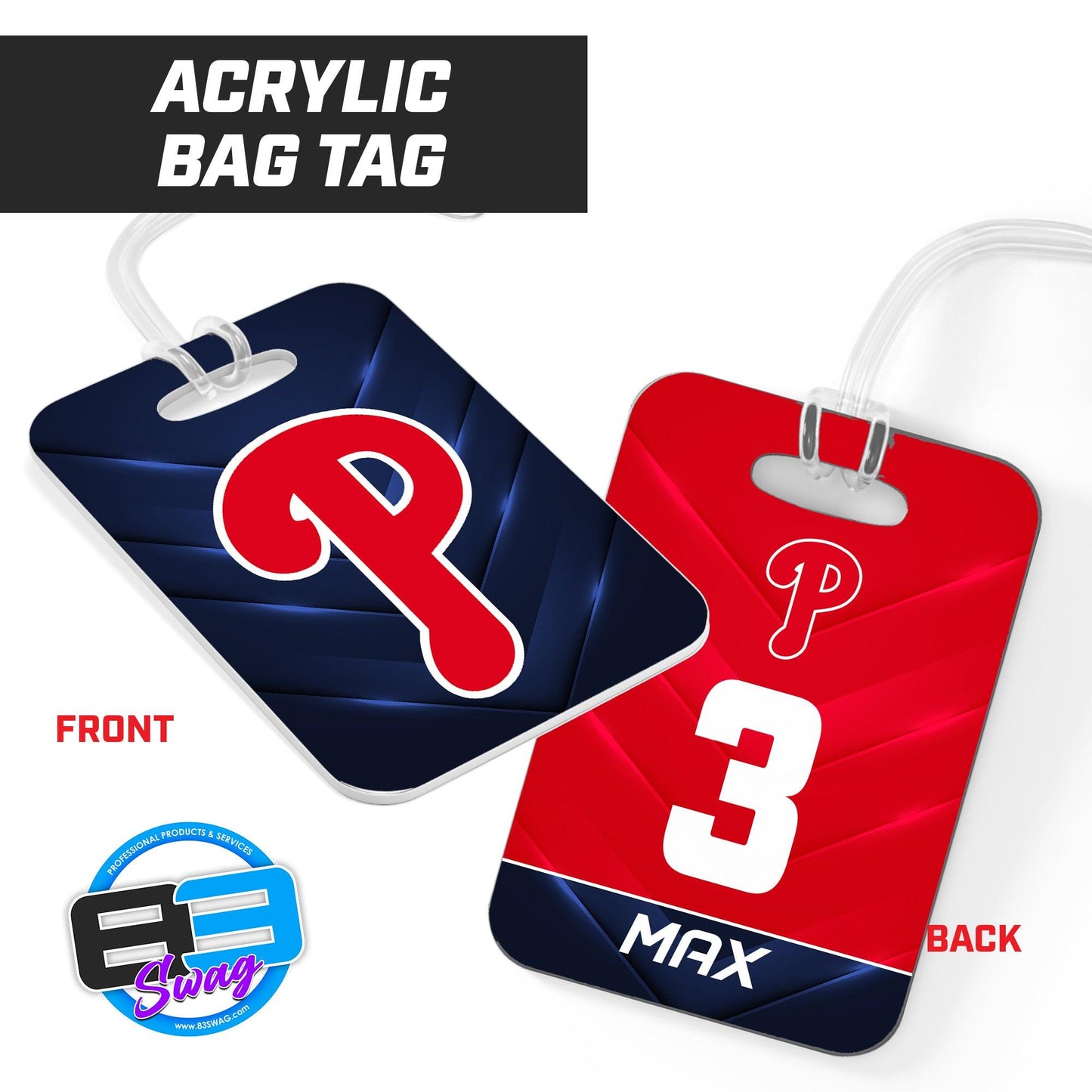 Hard Acrylic Bag Tag - Central Alabama Prospects - 83Swag