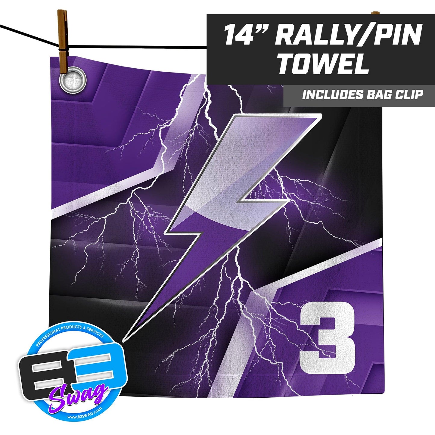 Liberty Lightning - 14"x14" Rally Towel - 83Swag