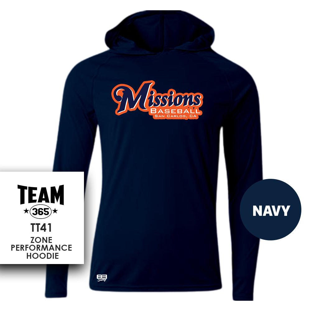 Lightweight Performance Hoodie - MULTIPLE COLORS - Missions Baseball - 83Swag