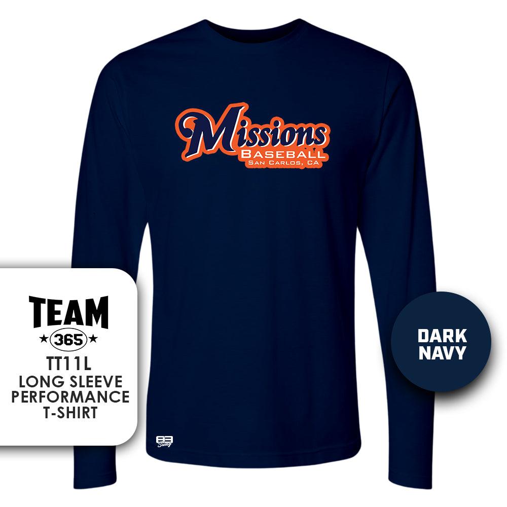 Lightweight Performance Long Sleeve - MULTIPLE COLORS - Missions Baseball - 83Swag