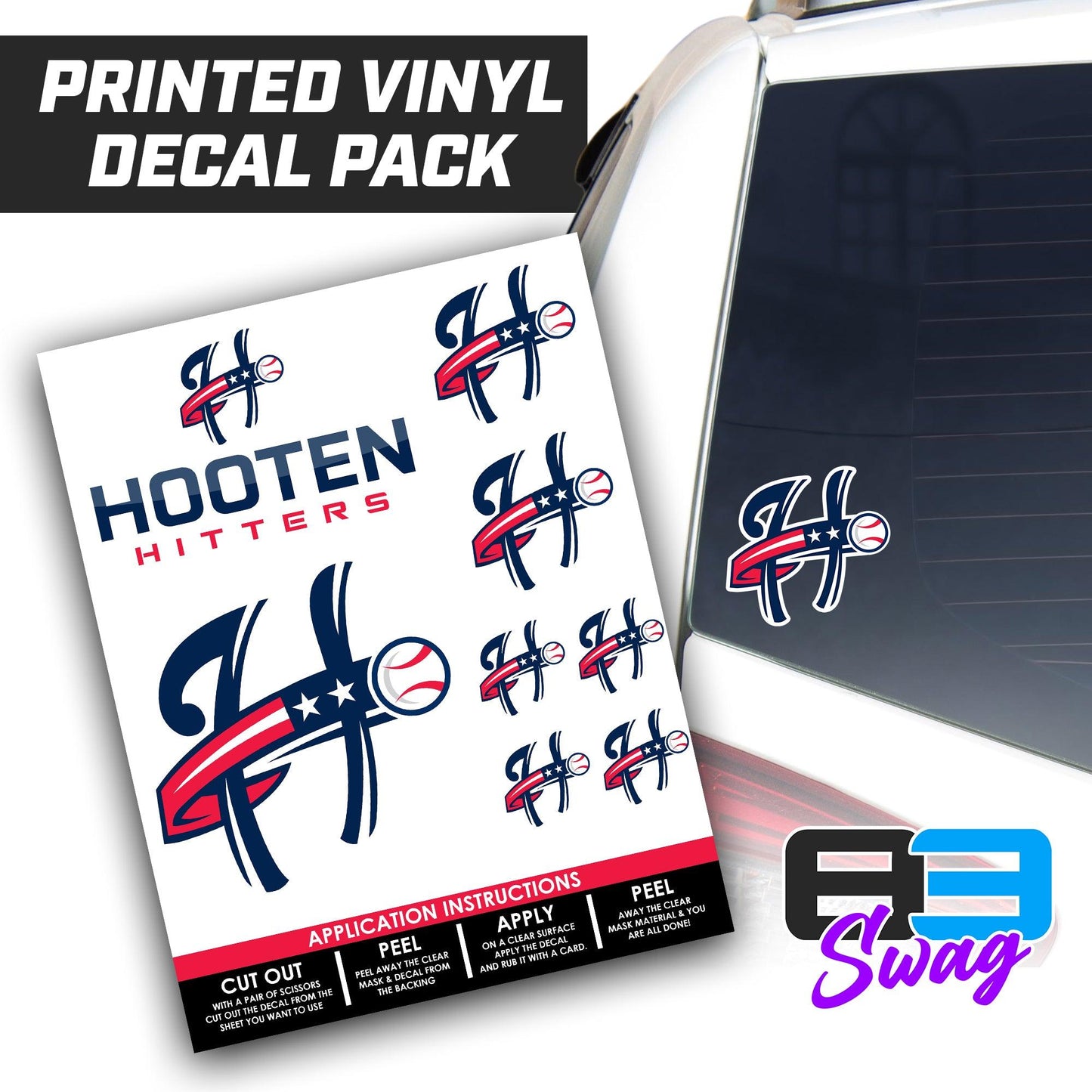 Logo Decal Pack Sheet - Hooten Hitters - 83Swag