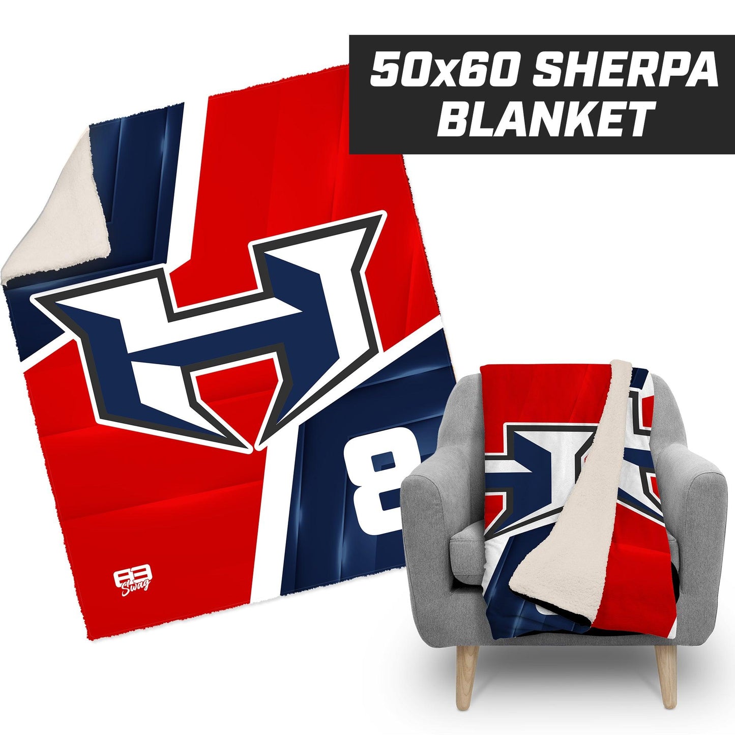 Macclenny Hawks Baseball - 50”x60” Plush Sherpa Blanket - 83Swag