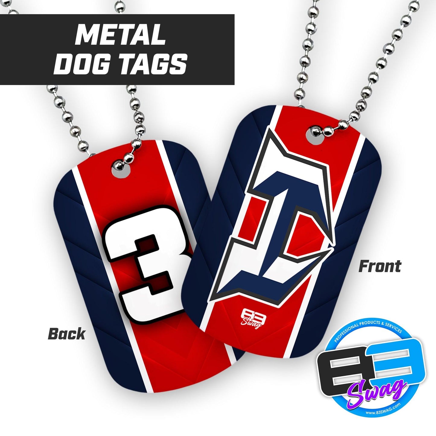 Macclenny Hawks Baseball - Double Sided Dog Tags - Includes Chain - 83Swag