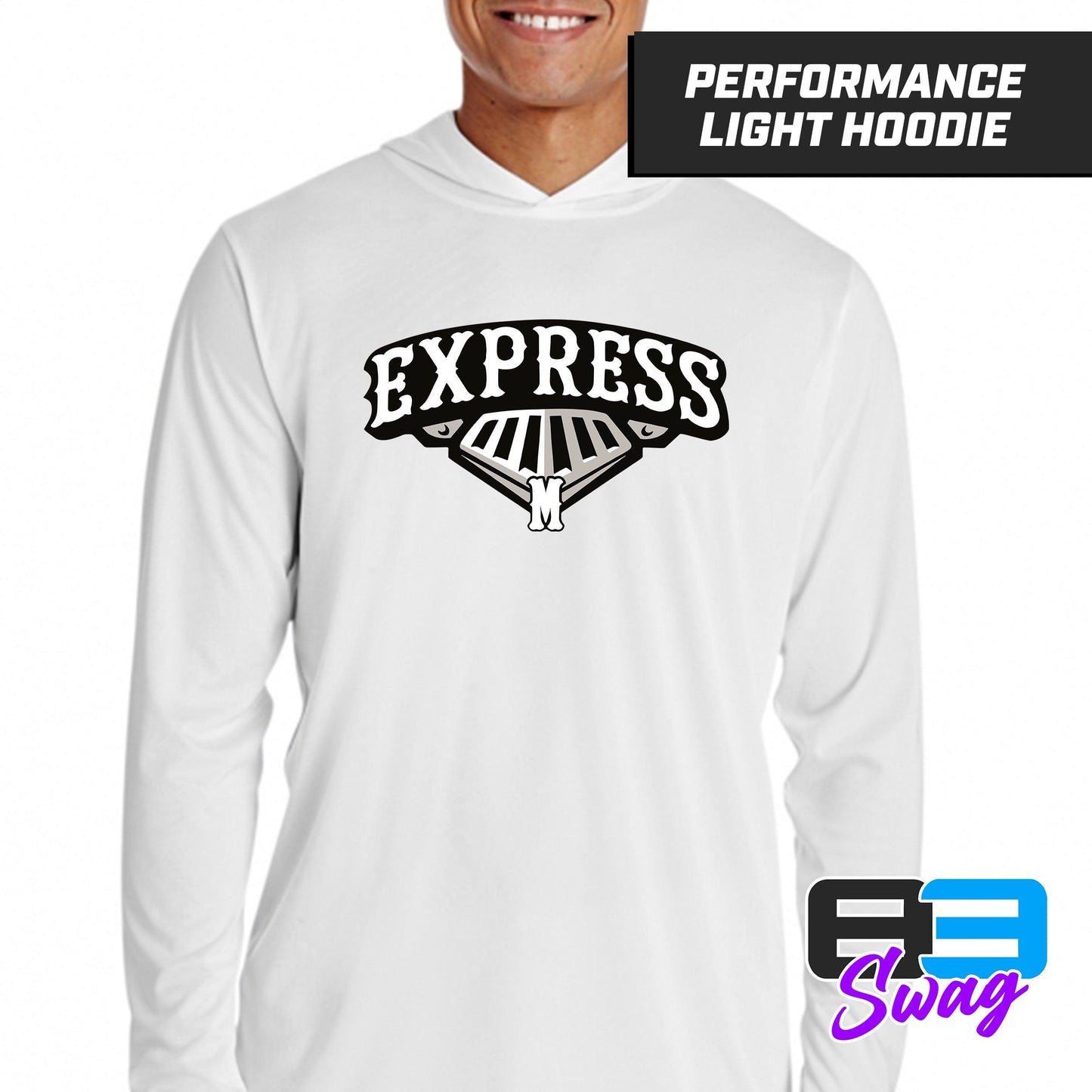 Mid MO Express Baseball - Lightweight Performance Hoodie - 83Swag