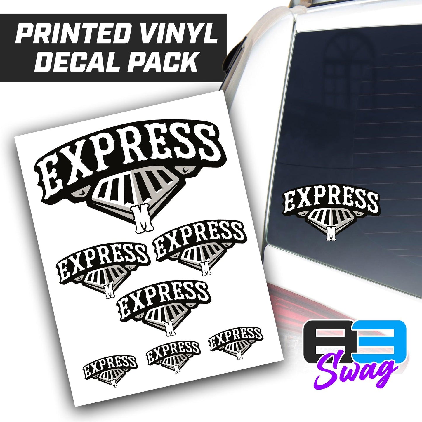 Mid MO Express Baseball - Logo Decal Pack Sheet - 83Swag