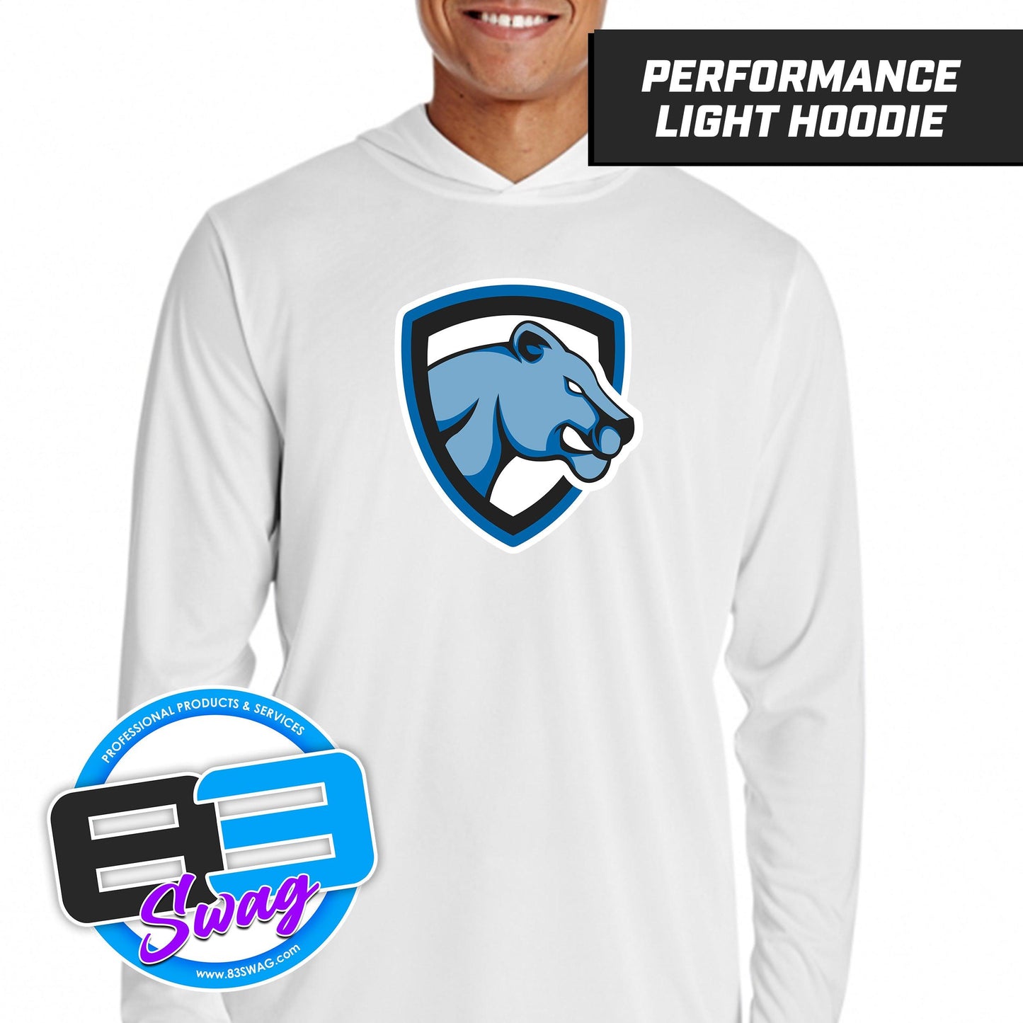 Mulberry Panthers - LOGO 2 - Lightweight Performance Hoodie - 83Swag