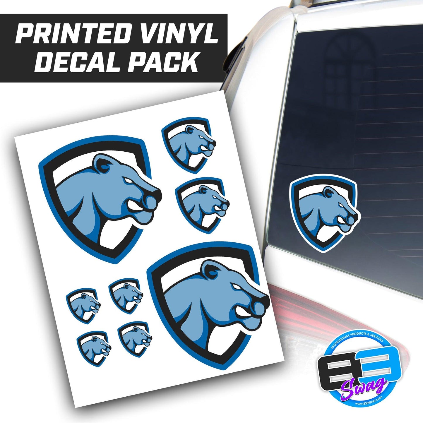Mulberry Panthers - Logo Vinyl Decal Pack - 83Swag