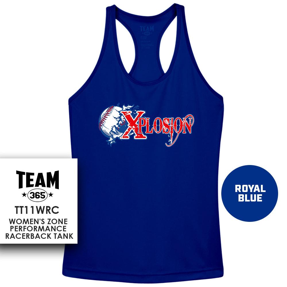 Performance Women’s Racerback T - MULTIPLE COLORS AVAILABLE - Xplosion Baseball - 83Swag