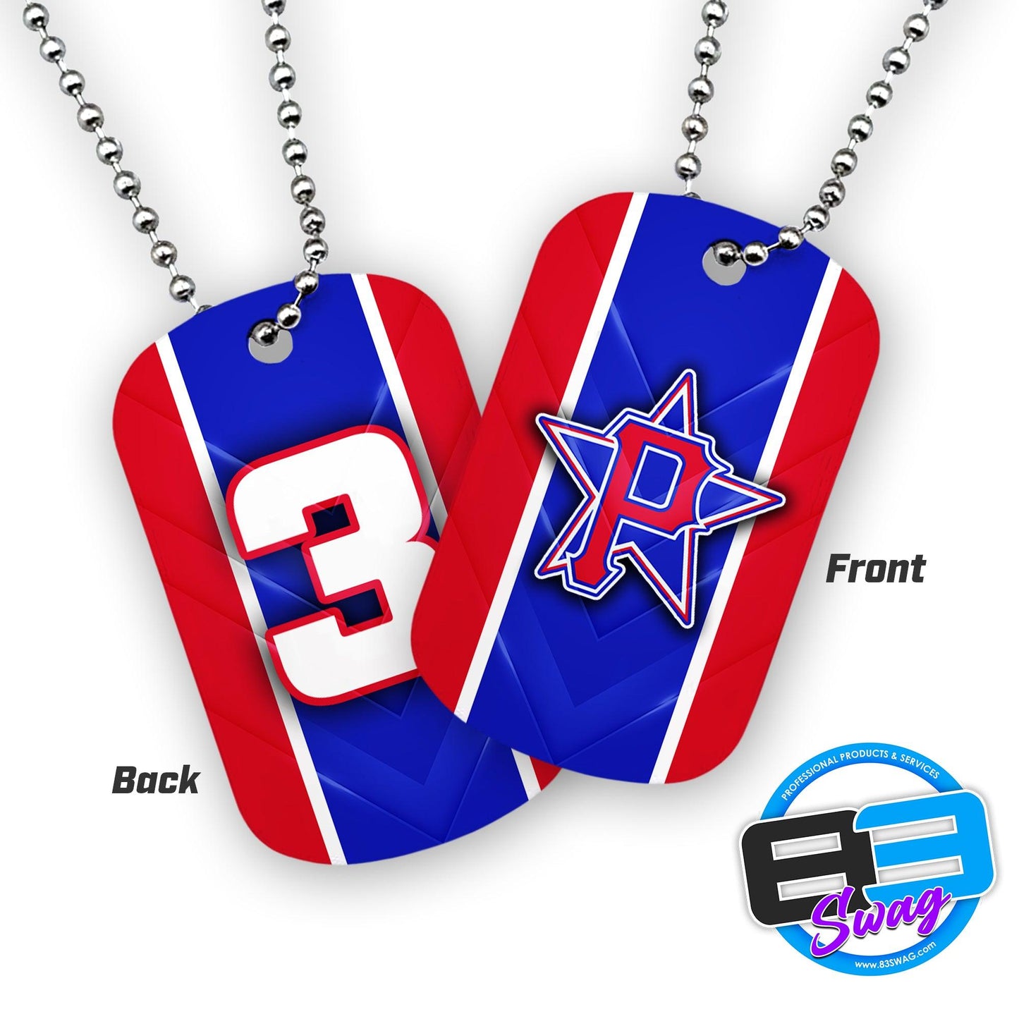 Prodigy Baseball Club - Double Sided Dog Tags - Includes Chain - 83Swag