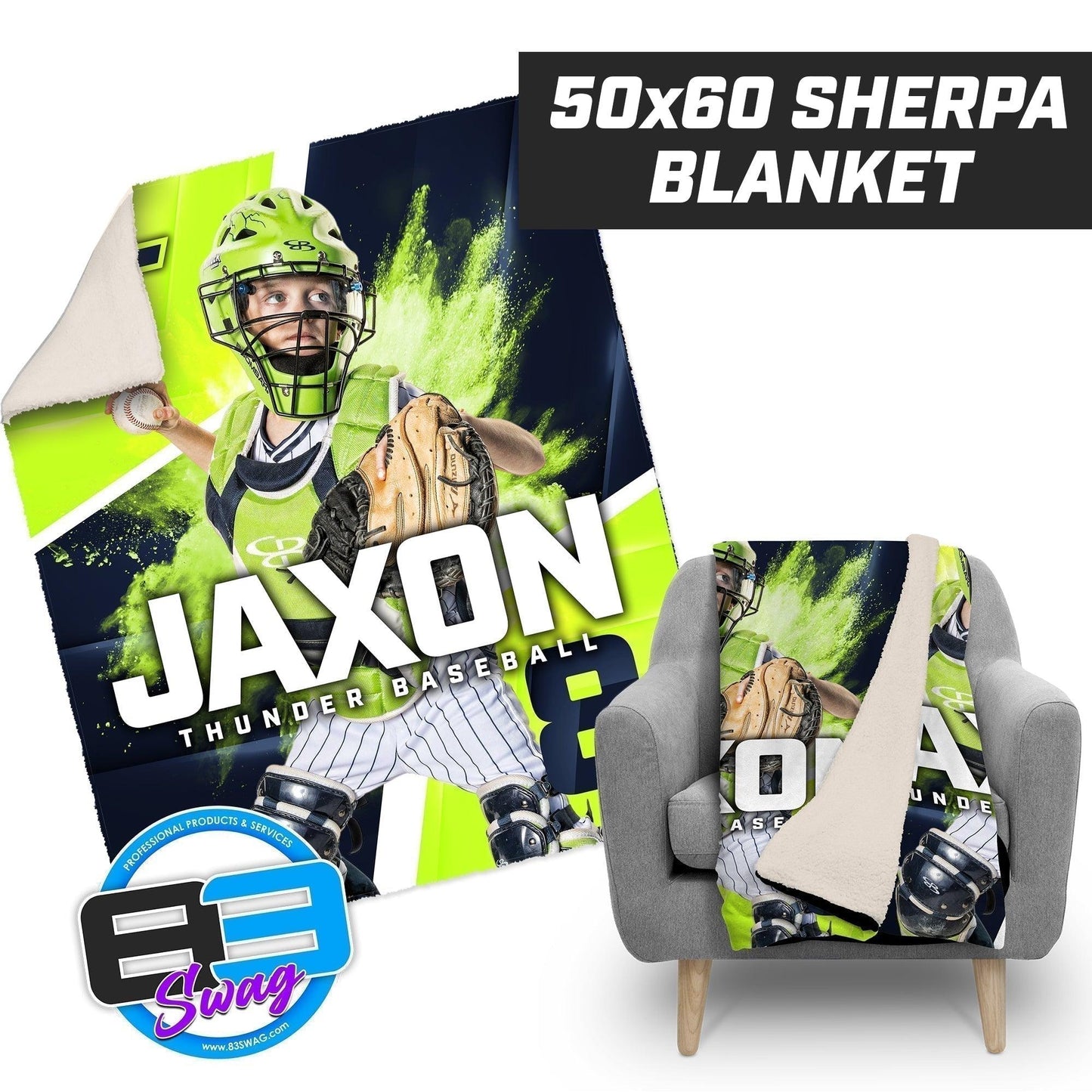 Reapers Softball Custom Photo 50x60 Blanket - Upload Your Own Photo! - 83Swag