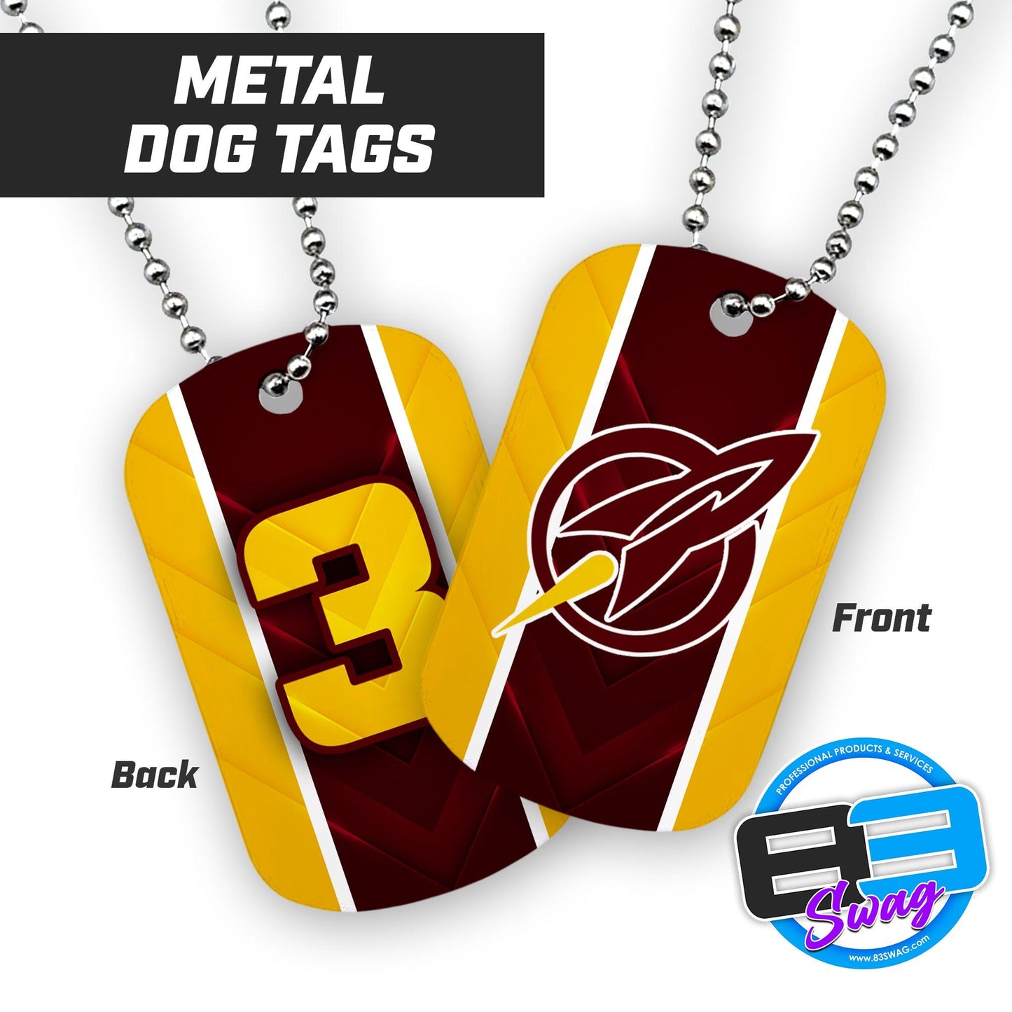 Richmond Rockets - Double Sided Dog Tags - Includes Chain - 83Swag