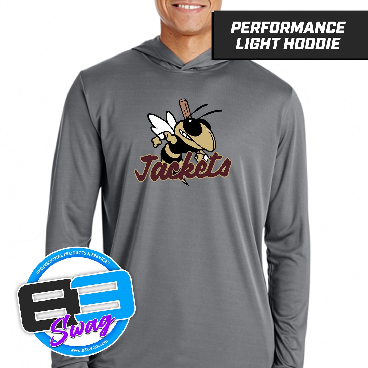 SAHS - St. Augustine Baseball - LOGO 3 - Lightweight Performance Hoodie - 83Swag