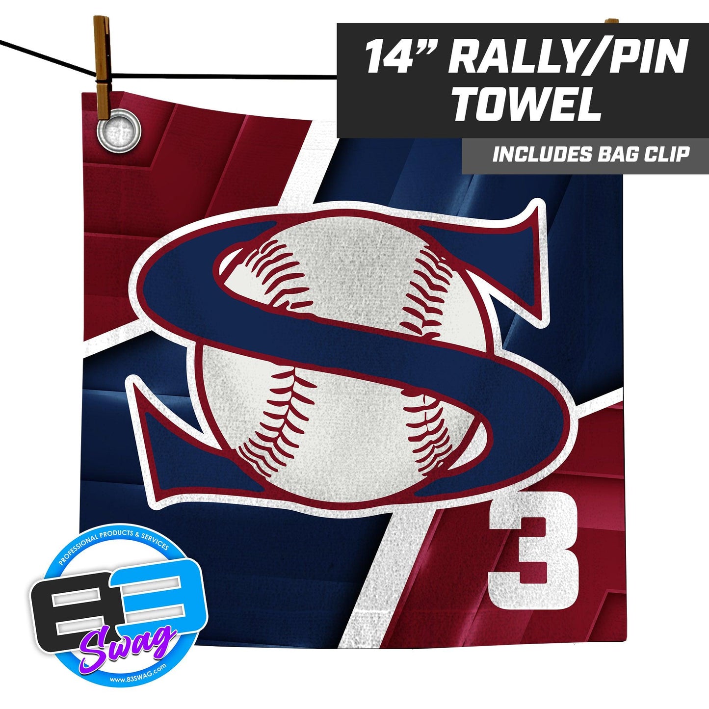 Showtime Baseball - 14"x14" Rally Towel - 83Swag