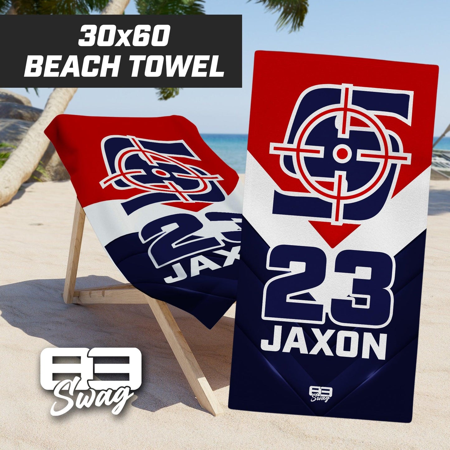 SJ Snipers Baseball - 30"x60" Beach Towel - 83Swag