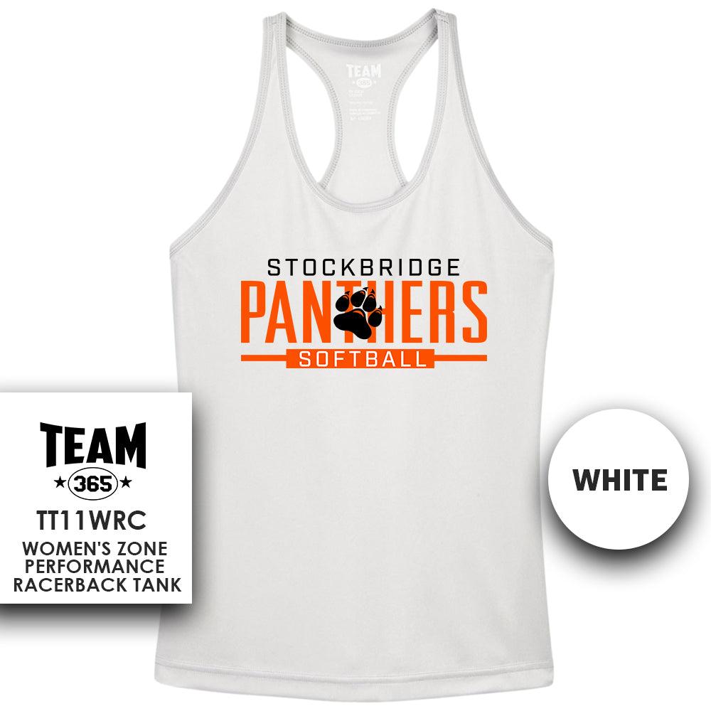 Stockbridge Softball V3 - Performance Women’s Racerback T - MULTIPLE COLORS AVAILABLE - 83Swag