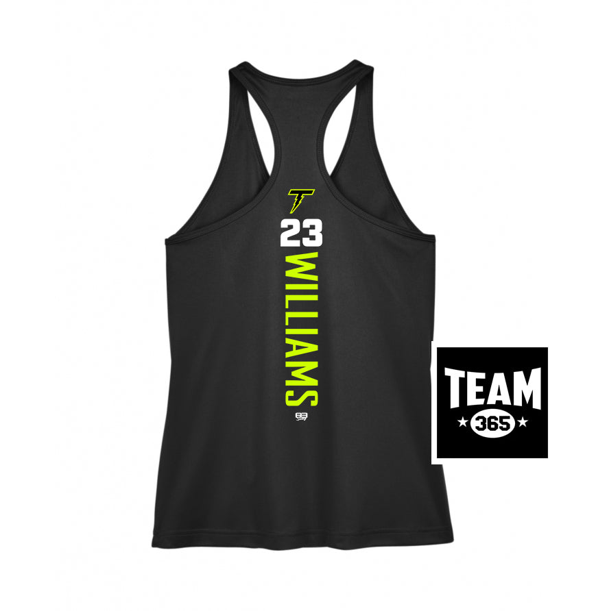 Team 365 TT11WRC Women's Zone Performance Racerback Tank - Ponte Vedra Thunder Baseball