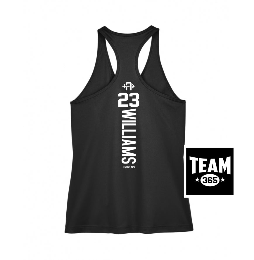 Team 365 TT11WRC Women's Zone Performance Racerback Tank - Arrows Baseball