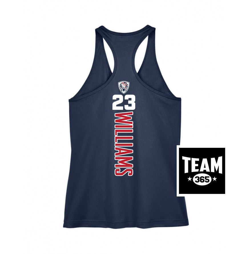 Team 365 TT11WRC Women's Zone Performance Racerback Tank - Orlando Lions Baseball