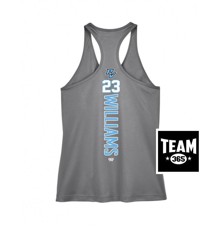 Team 365 TT11WRC Women's Zone Performance Racerback Tank - PVAA Sharks Baseball