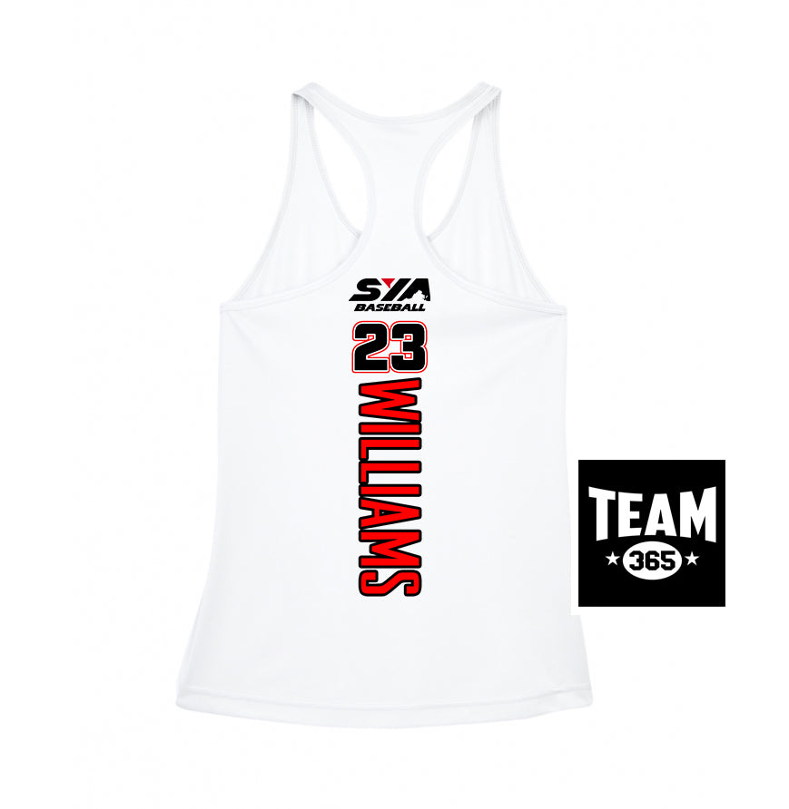 Team 365 TT11WRC Women's Zone Performance Racerback Tank - SYA Baseball