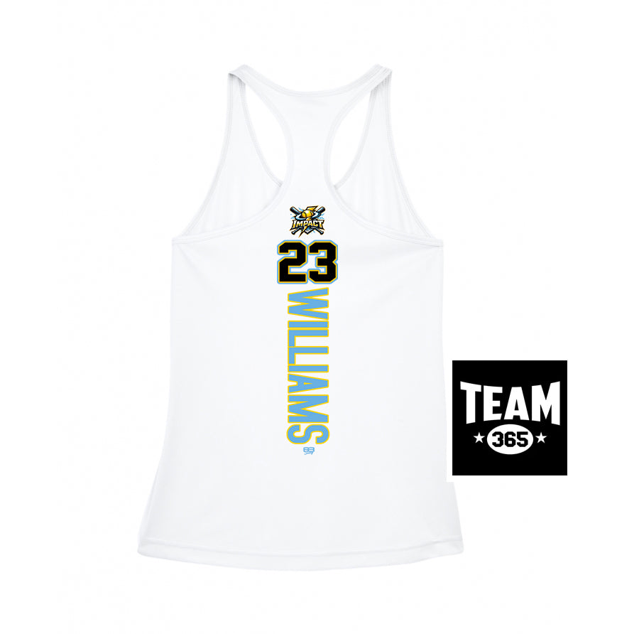 Team 365 TT11WRC Women's Zone Performance Racerback Tank - Impact Softball - Massachusetts