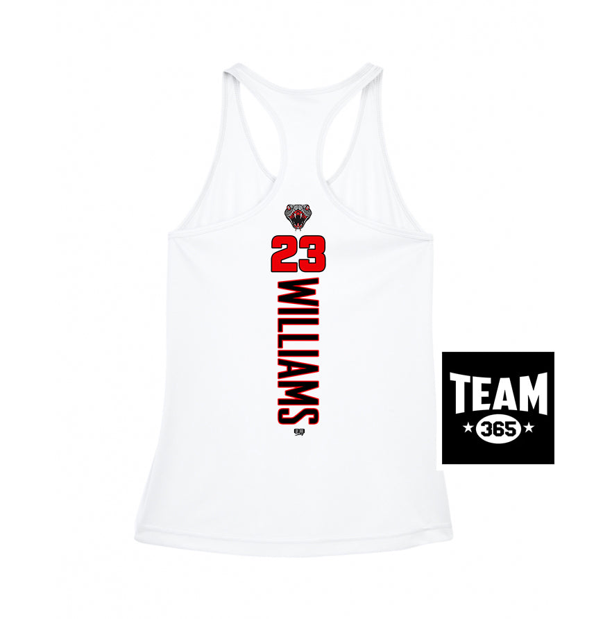 Team 365 TT11WRC Women's Zone Performance Racerback Tank - Black Creek Cottonmouths