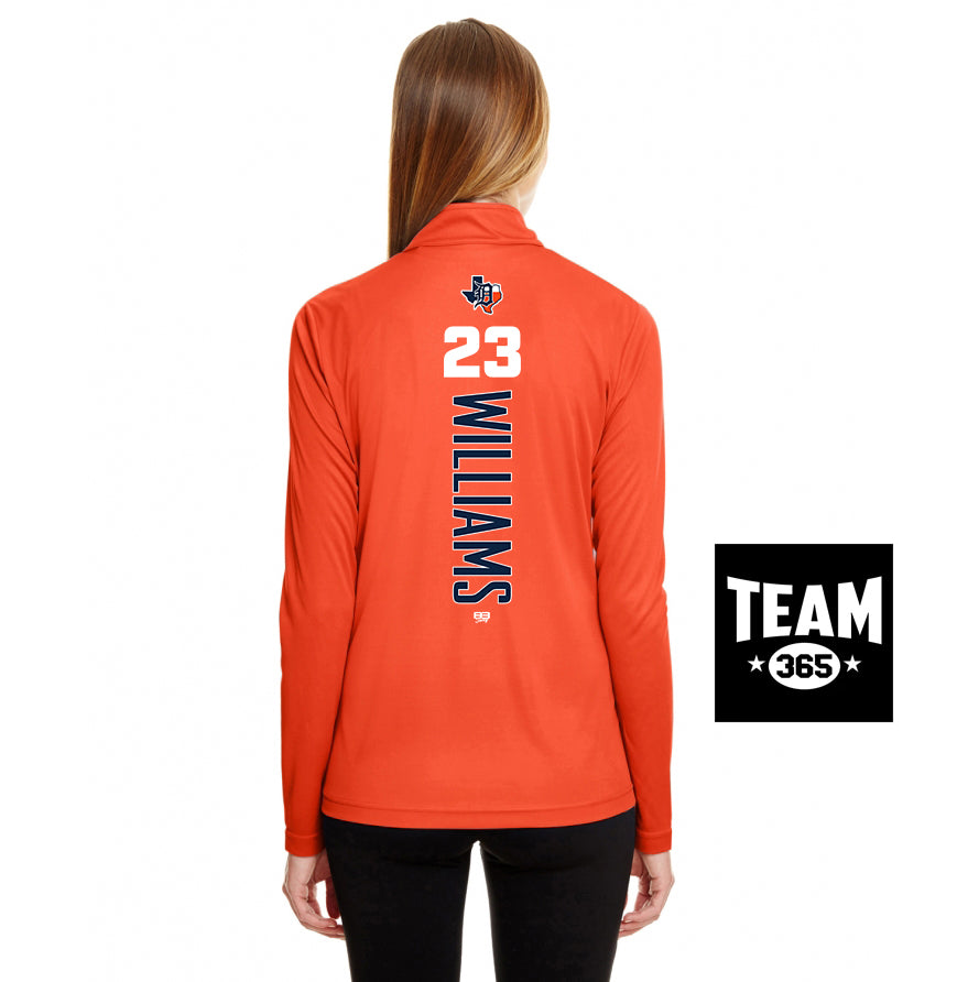 Team 365 TT31W Women's Zone Performance Quarter-Zip - Dallas Tigers Baseball