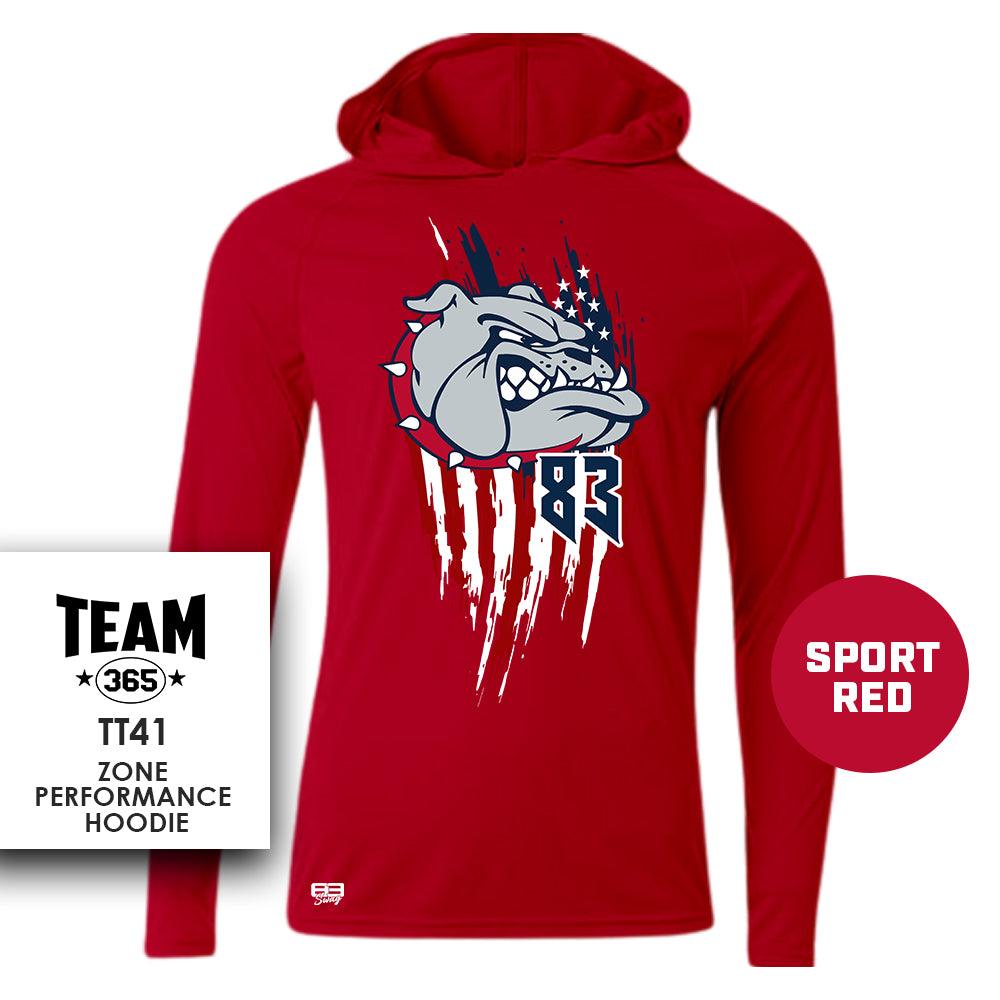 USA THEMED - Lightweight Performance Hoodie - MULTIPLE COLORS - Maumelle Bulldogs Baseball - 83Swag