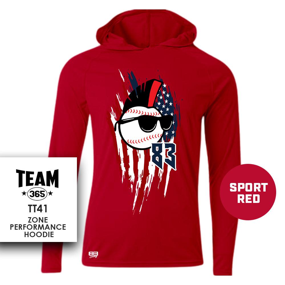 USA THEMED - Lightweight Performance Hoodie - MULTIPLE COLORS - Screwballs Baseball - 83Swag