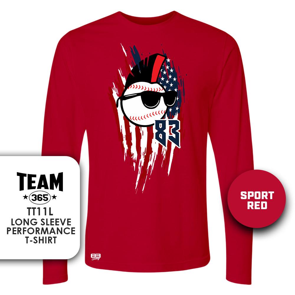 USA THEMED - Lightweight Performance Long Sleeve - MULTIPLE COLORS - Screwballs Baseball - 83Swag
