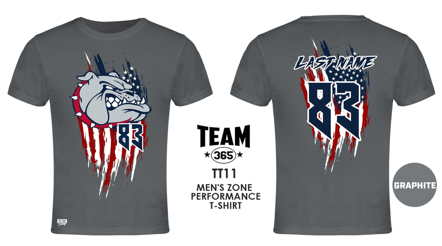 USA THEMED - MEN'S Performance T-Shirt - Front & Back Print - Maumelle Bulldogs Baseball - 83Swag