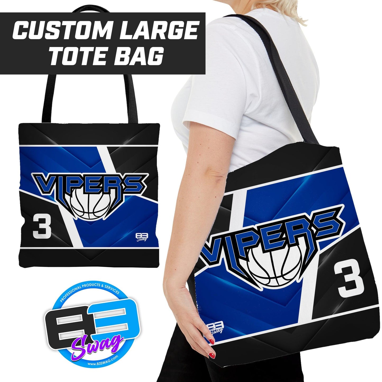VIPERS Basketball - Tote Bag - 83Swag