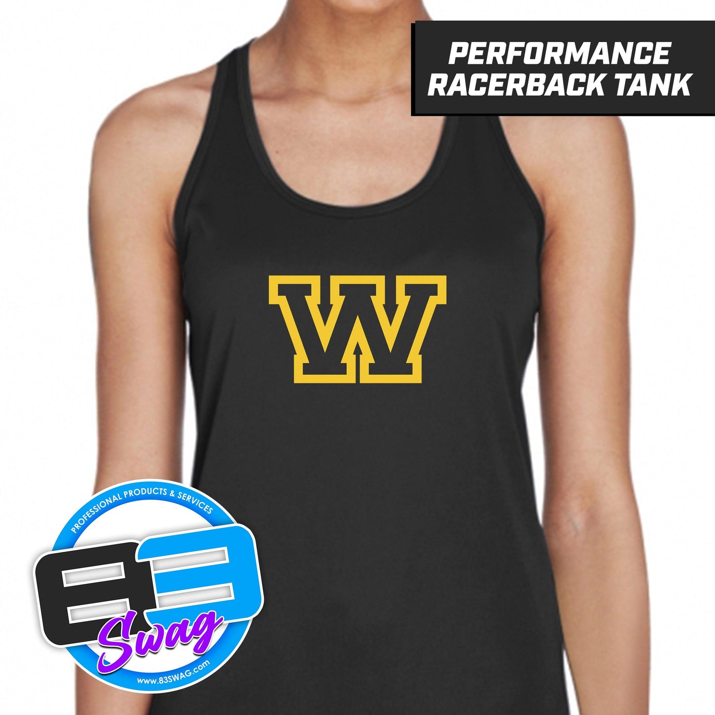 Wapanucka Indians Baseball - Women's Zone Performance Racerback Tank - 83Swag