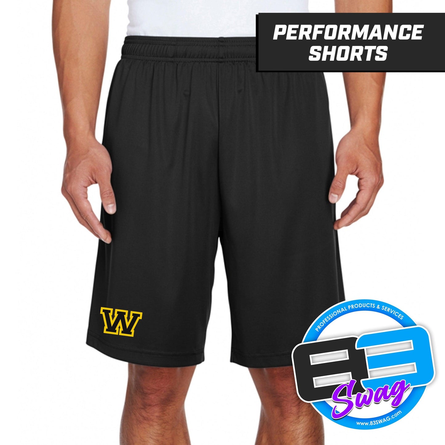 Wapanucka Indians Baseball - Youth & Adult Zone Performance Shorts - 83Swag