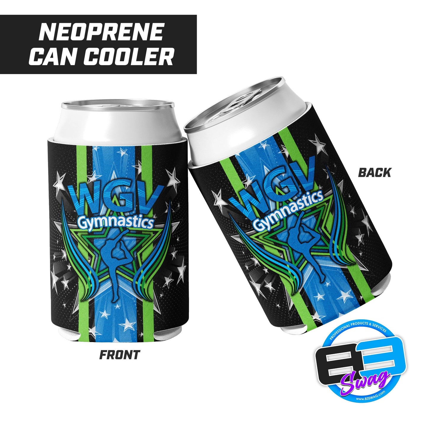 WGV Gymnastics BLACK - Can Cooler - 83Swag