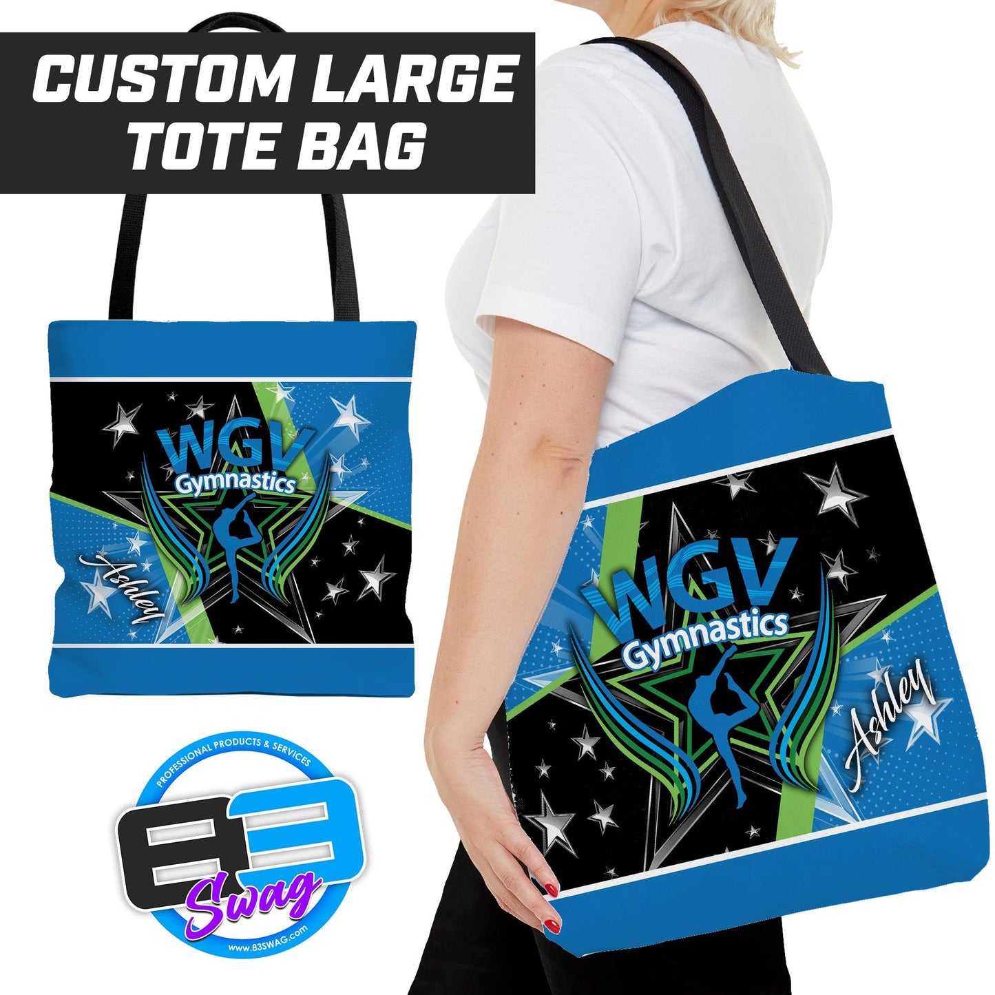 WGV Gymnastics BLACK - Tote Bag - 83Swag