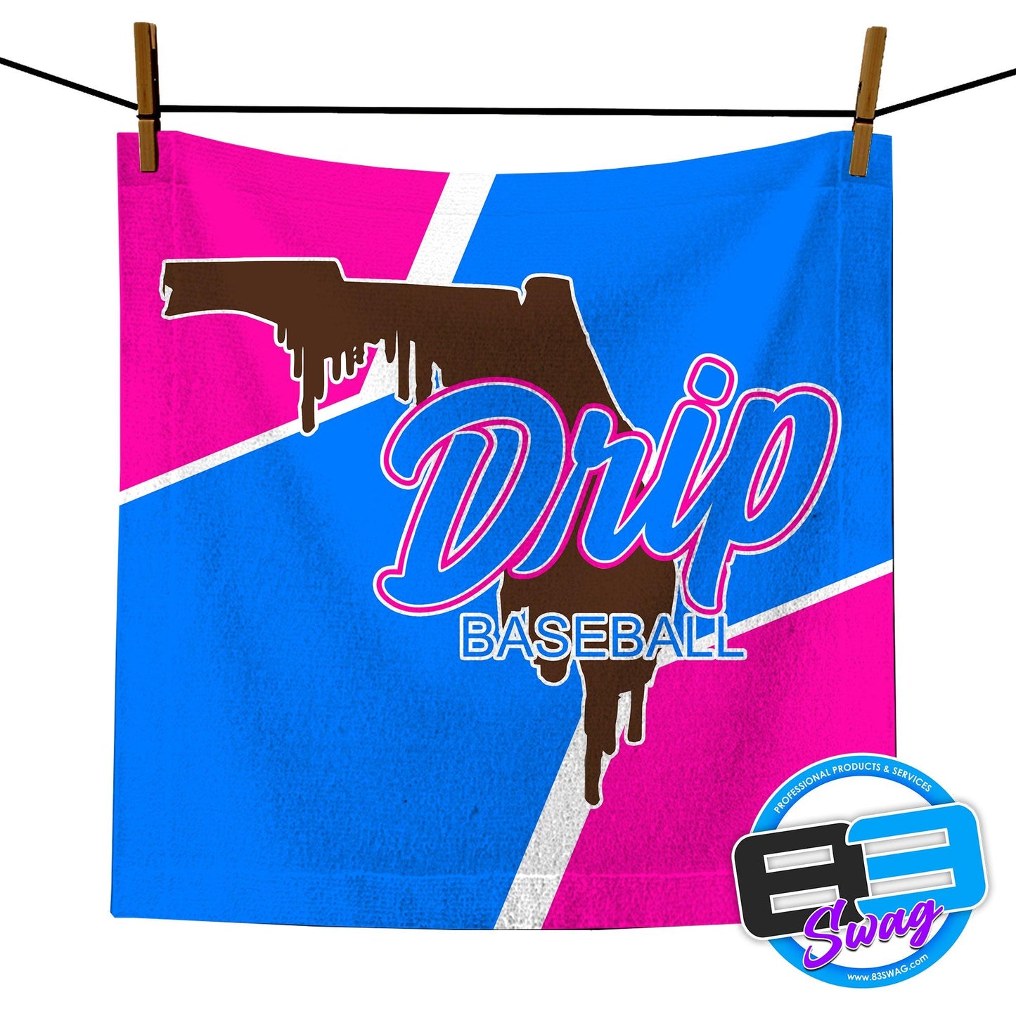 14"x14" Rally Towel - Florida Drip Baseball - 83Swag