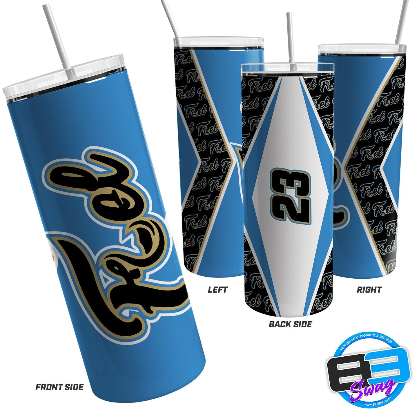 20oz & 30oz Skinny Tumbler - FUEL Baseball - 83Swag