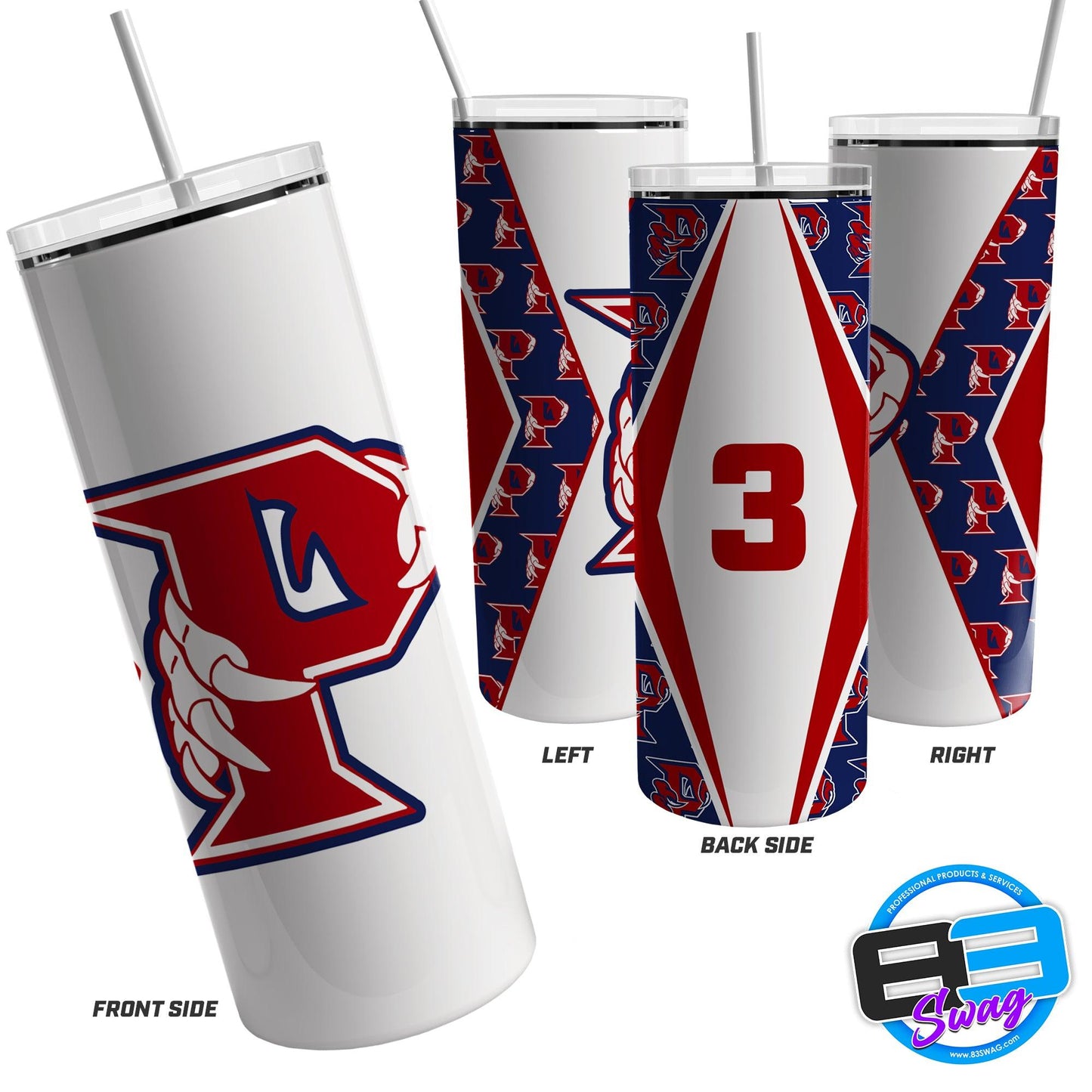 20oz & 30oz Skinny Tumbler - Predators Baseball - 83Swag