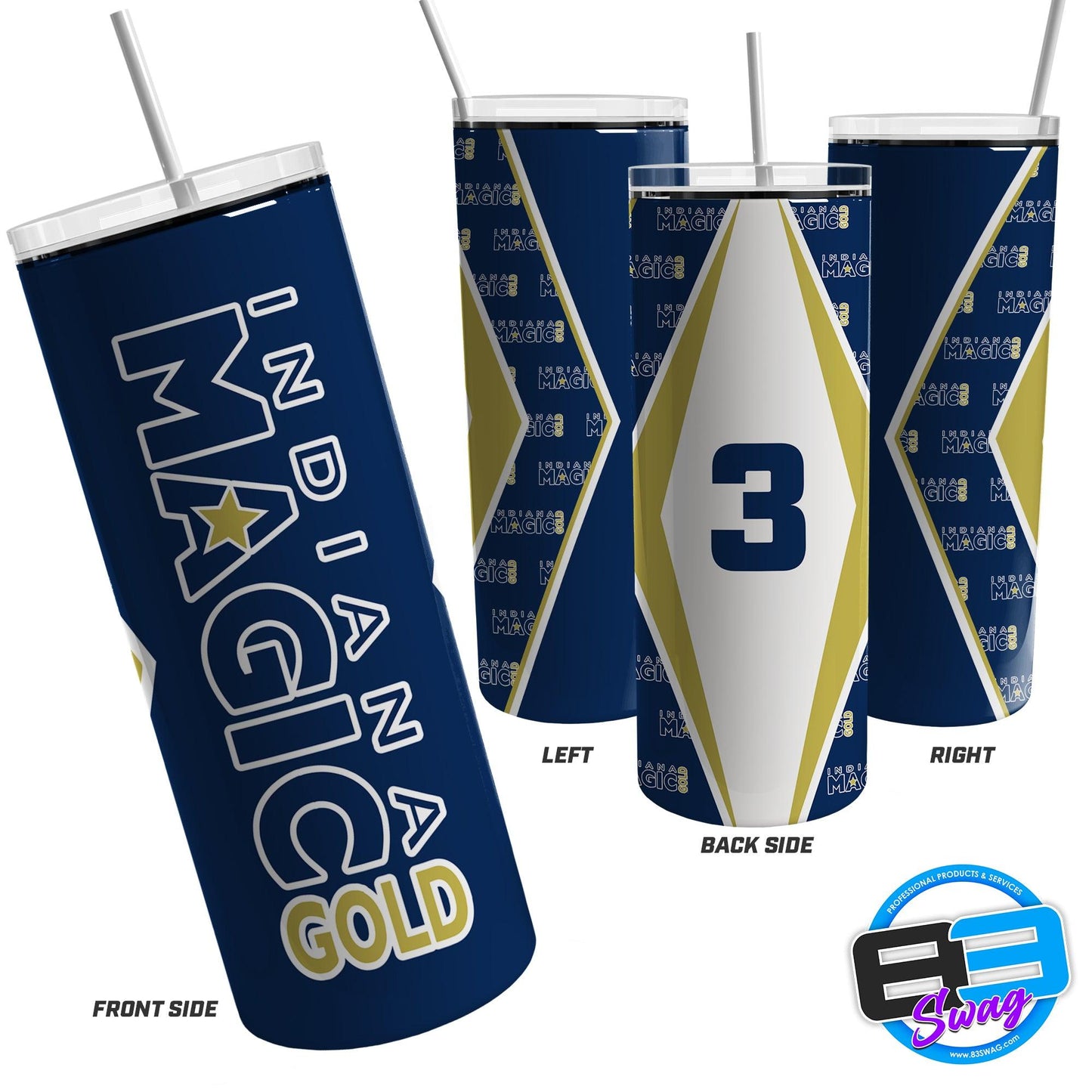 20oz Skinny Tumbler - Indiana Magic - 83Swag
