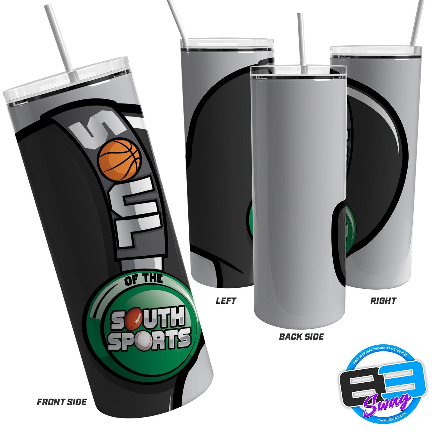 20oz or 30oz Skinny Tumbler - Soul Of The South Sports - 83Swag