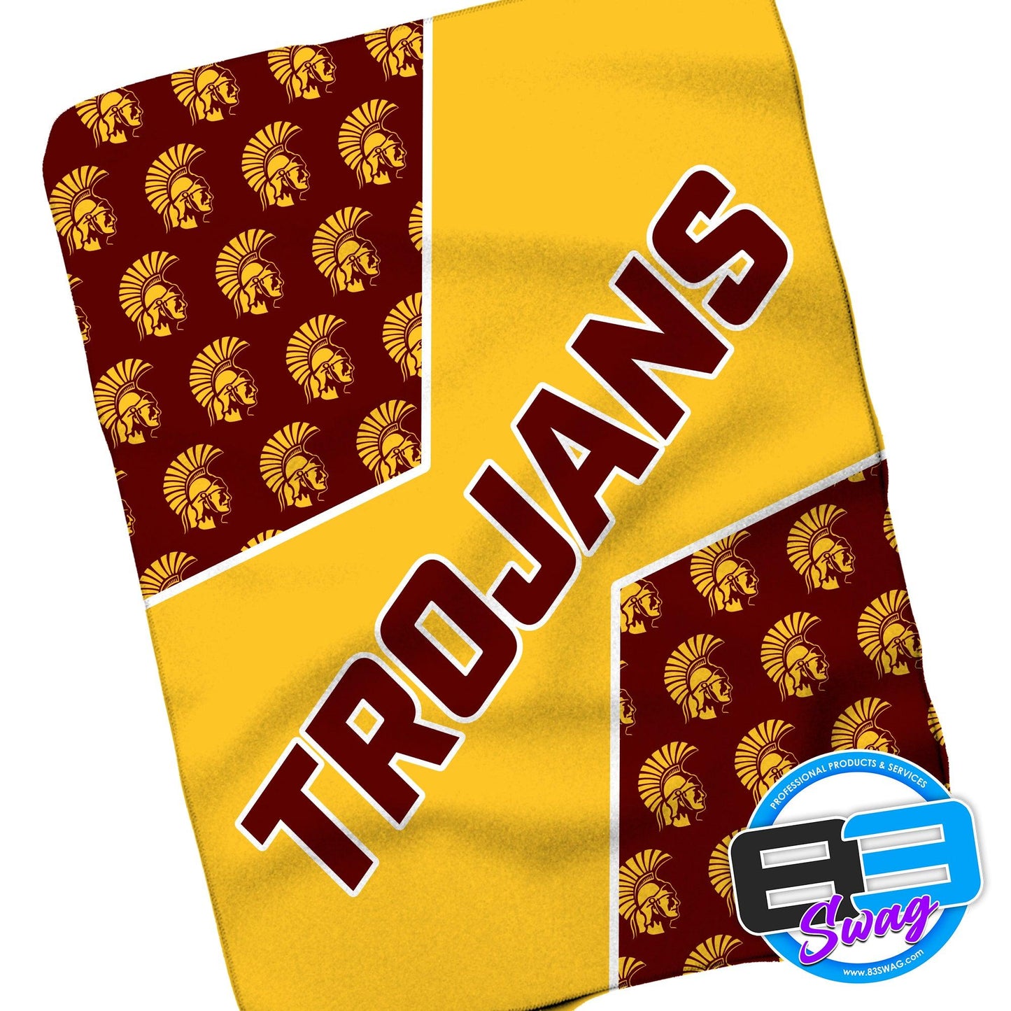 50"x60" Sherpa Fleece Blanket - California PA Trojans - 83Swag