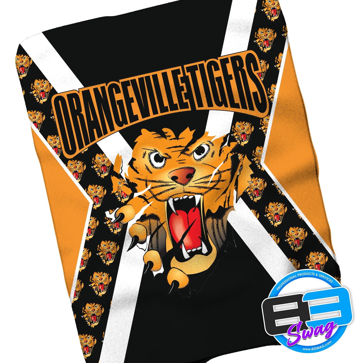 50"x60" Sherpa Fleece Blanket - Orangeville Tigers - 83Swag