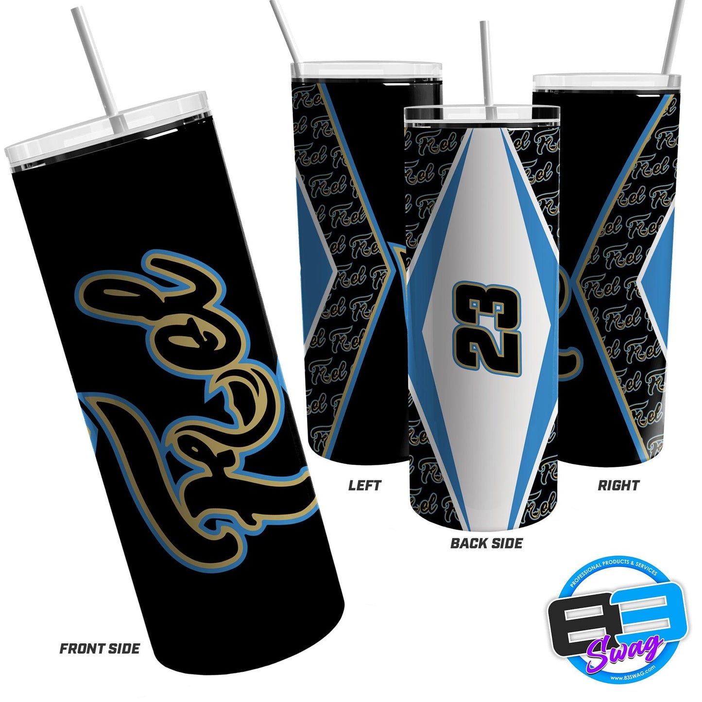 20oz & 30oz Skinny Tumbler - FUEL Baseball - 83Swag