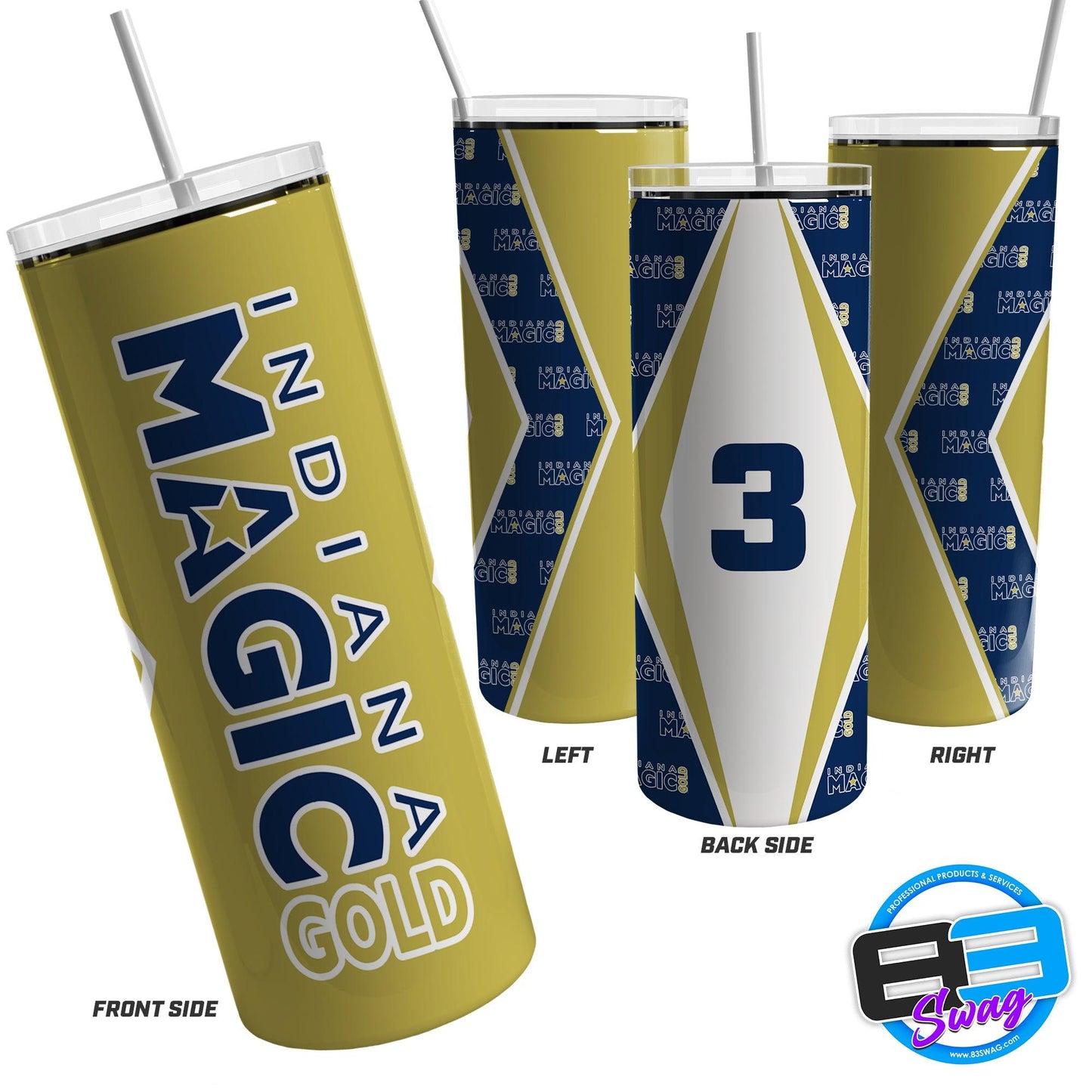 20oz Skinny Tumbler - Indiana Magic - 83Swag