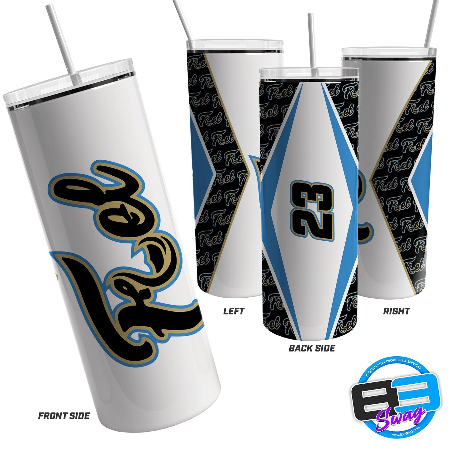 20oz & 30oz Skinny Tumbler - FUEL Baseball - 83Swag