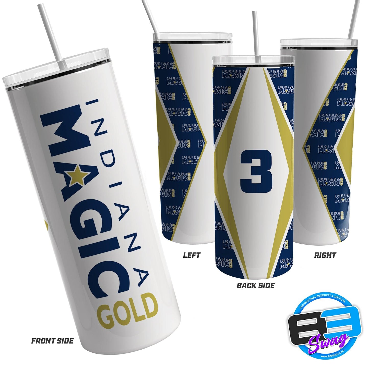 20oz Skinny Tumbler - Indiana Magic - 83Swag
